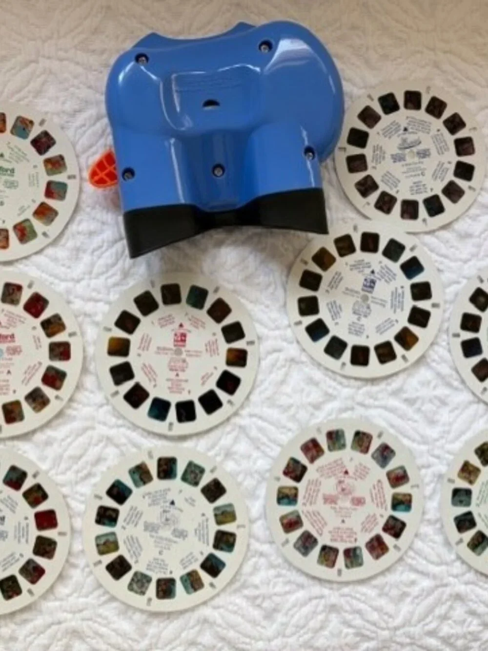 Vintage 2000s Fisher-Price View Master 3D Photo Viewer Blue/Orange w/Reels Works